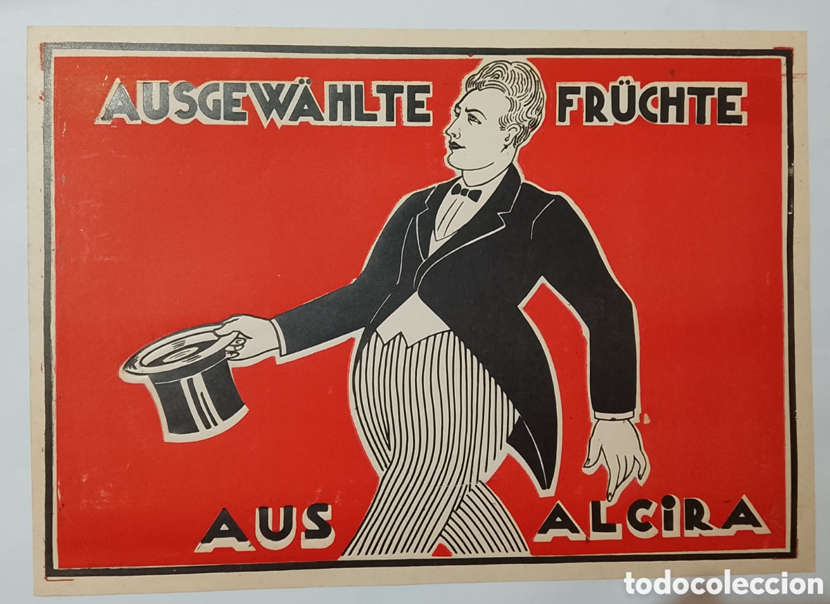 Coleccionismo de carteles: Antigua etiqueta de naranjas Alcira