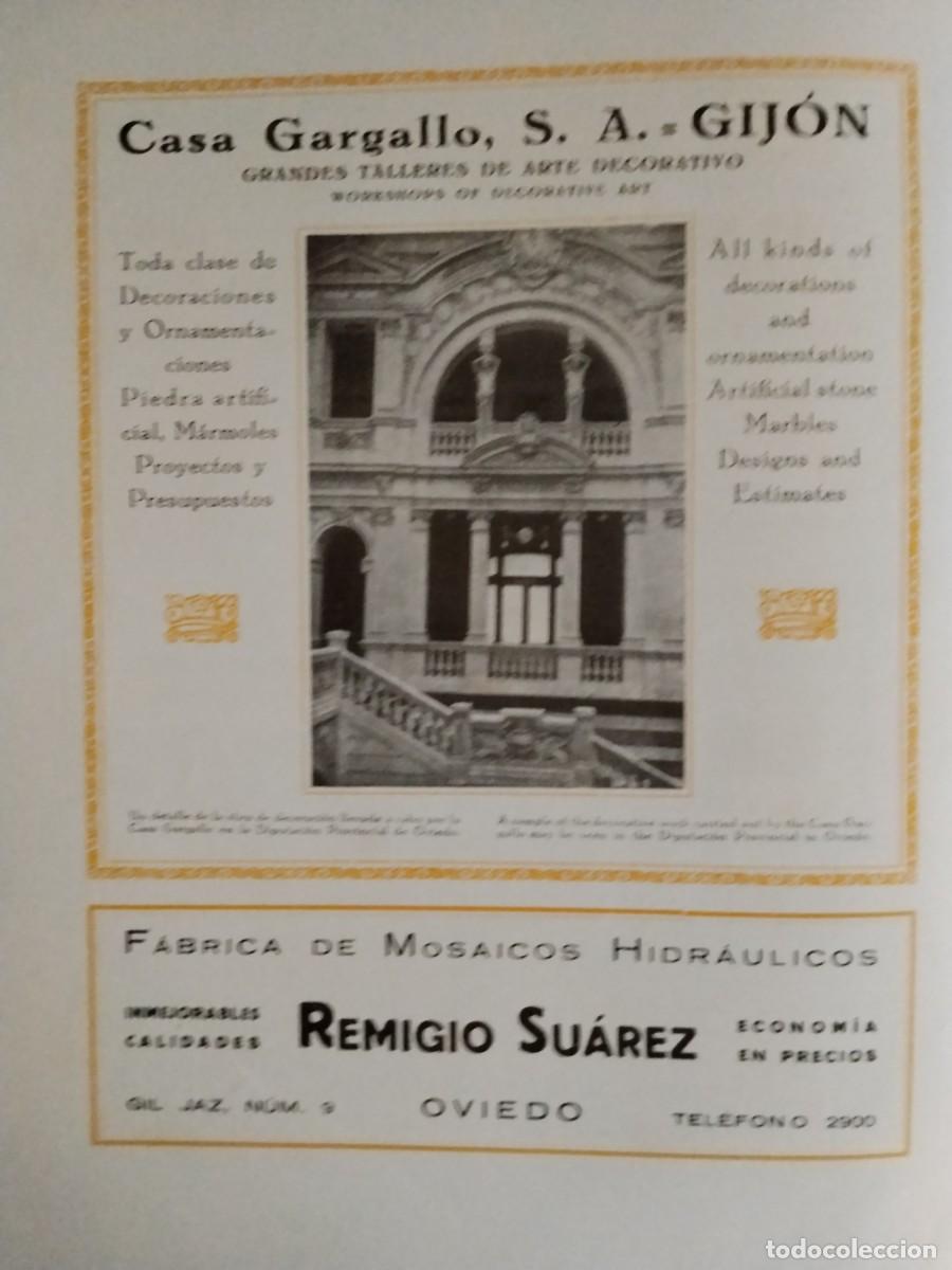Coleccionismo de carteles: GRANDES TALLERES DE ARTE DECORATIVO CASA GARGALLO S.A. GIJON MARMOLES PIEDRA HOJA 1931-1932