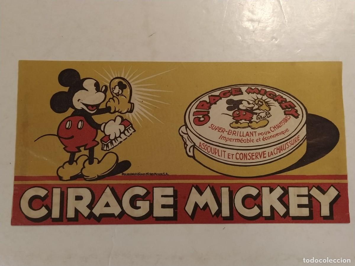 Coleccionismo de carteles: WALT DISNEY - MICKEY MOUSE - CIRAGE MICKEY - CREMA DE ZAPATOS - PUBLICIDAD ANTIGUA -VER FOTOS