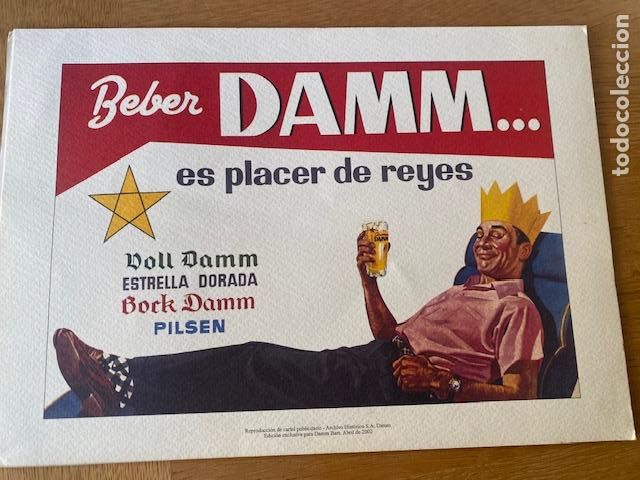 Coleccionismo de carteles: CERVEZAS DAMM ,REPRODUCCION DE CARTEL PUBLICITARIO, ARCHIVO HISTORICO. 2002. 29 X 21 CM.