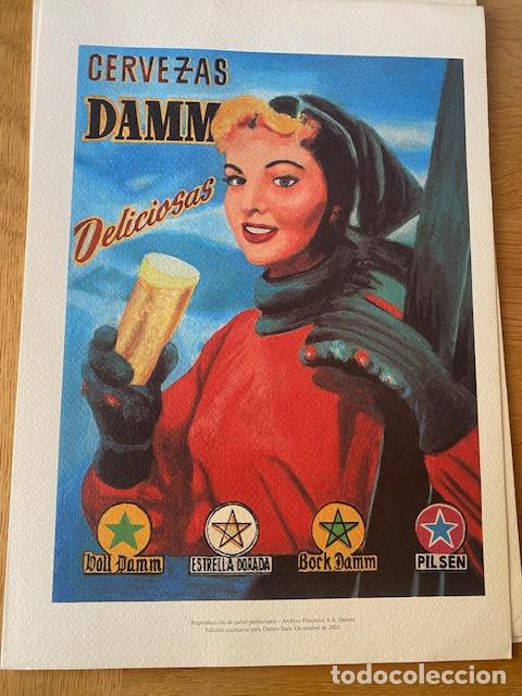 Coleccionismo de carteles: CERVEZAS DAMM ,REPRODUCCION DE CARTEL PUBLICITARIO, ARCHIVO HISTORICO. 2002. 29 X 21 CM.