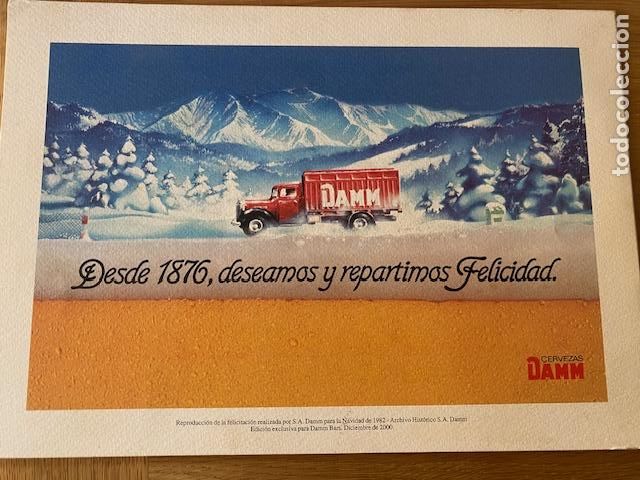 Coleccionismo de carteles: CERVEZAS DAMM ,REPRODUCCION DE CARTEL PUBLICITARIO, ARCHIVO HISTORICO. 2002. 29 X 21 CM.