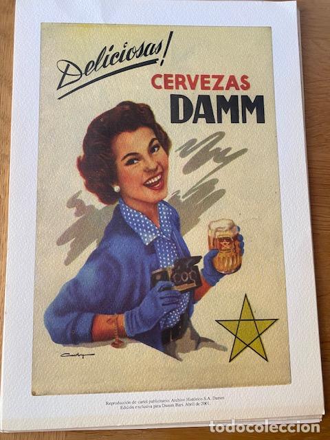 Coleccionismo de carteles: CERVEZAS DAMM ,REPRODUCCION DE CARTEL PUBLICITARIO, ARCHIVO HISTORICO. 2001. 29 X 21 CM.
