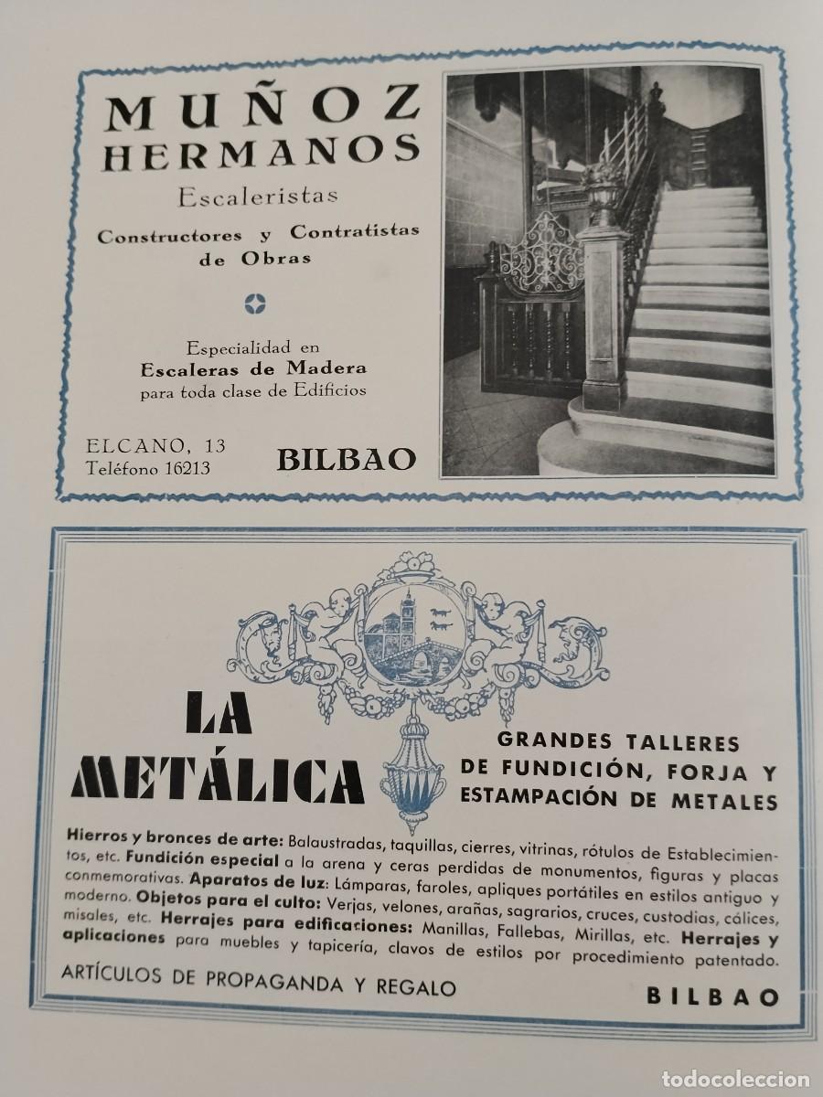 Coleccionismo de carteles: JOSE MACAZAGA CONTRATISTA DE OBRAS TEATRO CARRION BILBAO HOJA REVISTA A&Ntilde;O 1931-1932