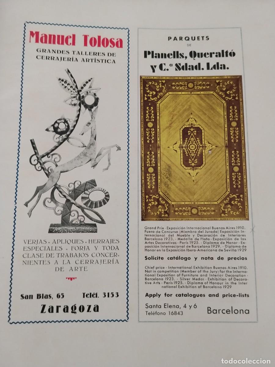 Coleccionismo de carteles: PARQUETS DE PLANELLS QUERALTO Y COMPA&Ntilde;IA BARCELONA HOJA REVISTA A&Ntilde;O 1931-1932