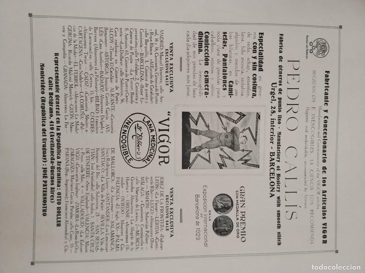Coleccionismo de carteles: FABRICA DE GENEROS DE PUNTO J.COLOMER VISA MATARO MEDIAS COTTON HOJA A&Ntilde;O 1931-1932