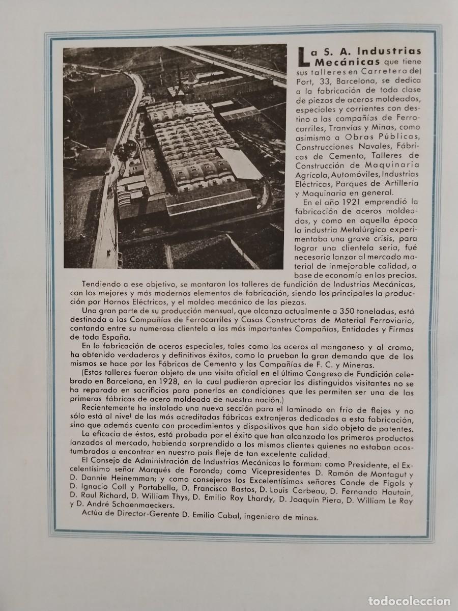 Coleccionismo de carteles: SOCIEDAD ESPA&Ntilde;OLA DE CARBUROS METALICOS CALEFACCION POR ACETILENO BARCELONA HOJA A&Ntilde;O 1931-1932