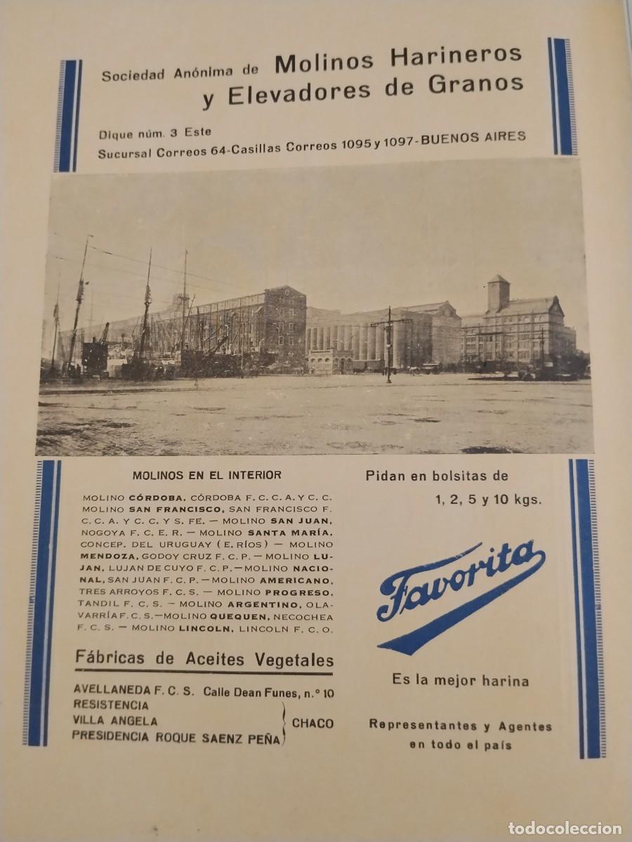 Coleccionismo de carteles: S.A. MOLINOS HARINEROS Y ELEVADORES DE GRANOS HARINA FAVORITA BUENOS AIRES HOJA A&Ntilde;O 1931-1932