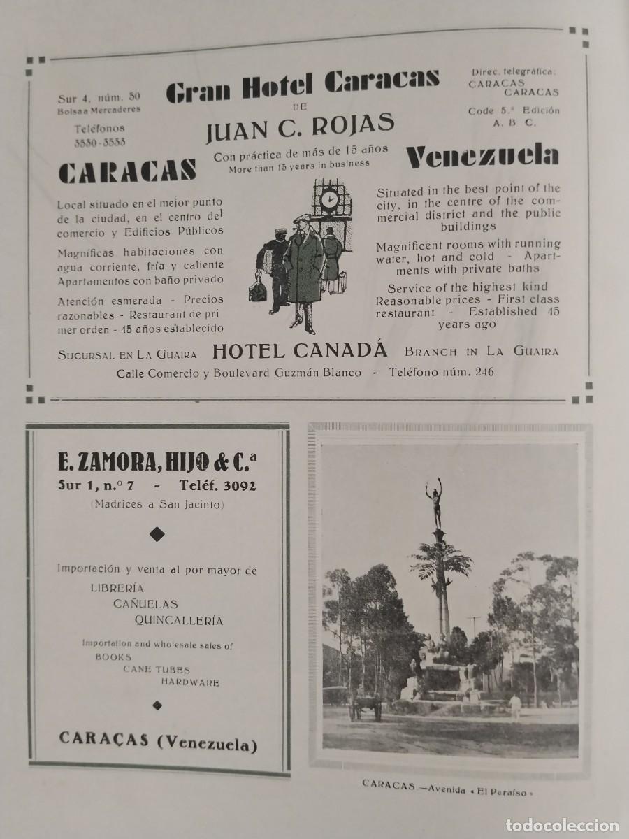 Coleccionismo de carteles: GRAN HOTE CARACAS DE JUAN C.ROJAS VENEZUELA HOTEL CANADA LA GUAIRA HOJA A&Ntilde;O 1931-1932