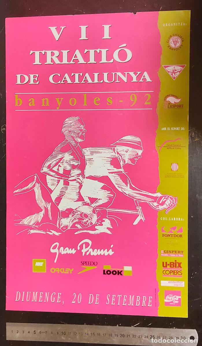 Coleccionismo de carteles: poster Cartel - VII Triatl&oacute; de Catalunya, celebrado en Banyoles el domingo 20 de septiembre de 1992