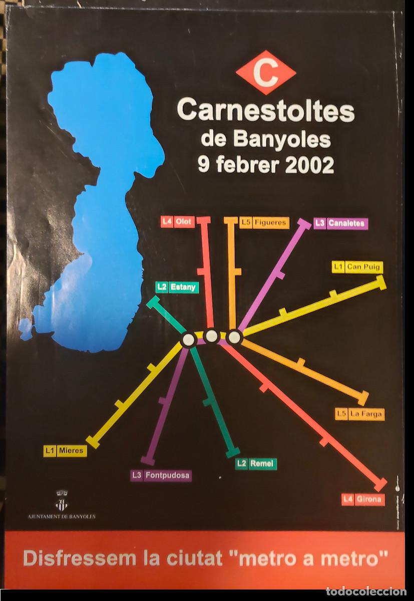 Coleccionismo de carteles: Carnaval (Carnestoltes) de Banyoles del 9 de febrero de 2002 - Disfressem la ciutat 'metro a metro