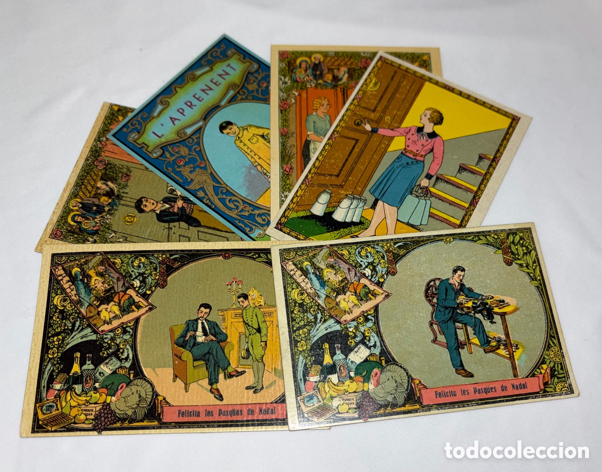 Coleccionismo de carteles: Lote 6 felicitaciones navidad oficios en catalan