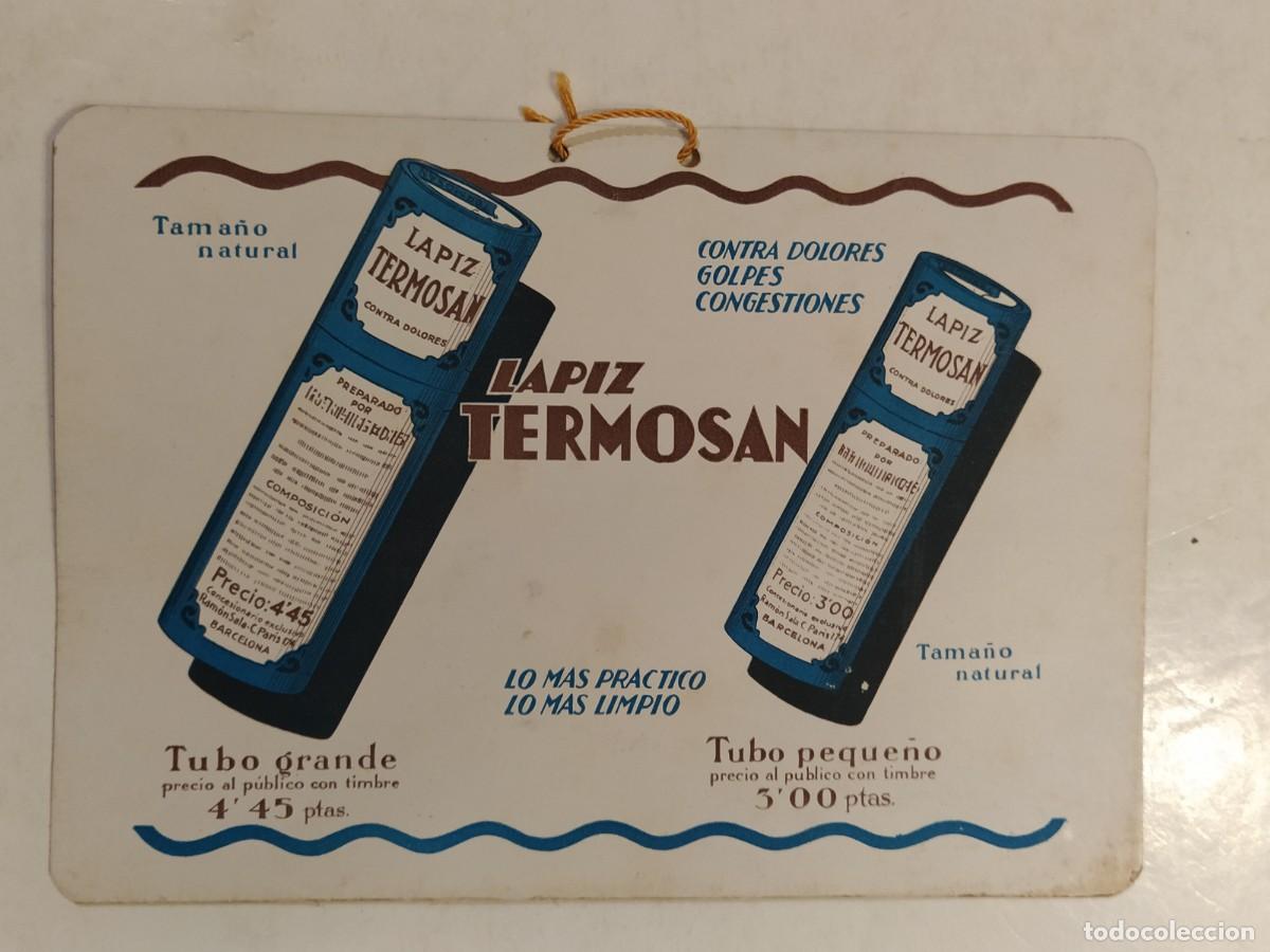 Coleccionismo de carteles: LAPIZ TERMOSAN TUBO GRANDE Y PEQUE&Ntilde;O - CARTEL ANTIGUO - PUBLICIDAD -VER FOTOS