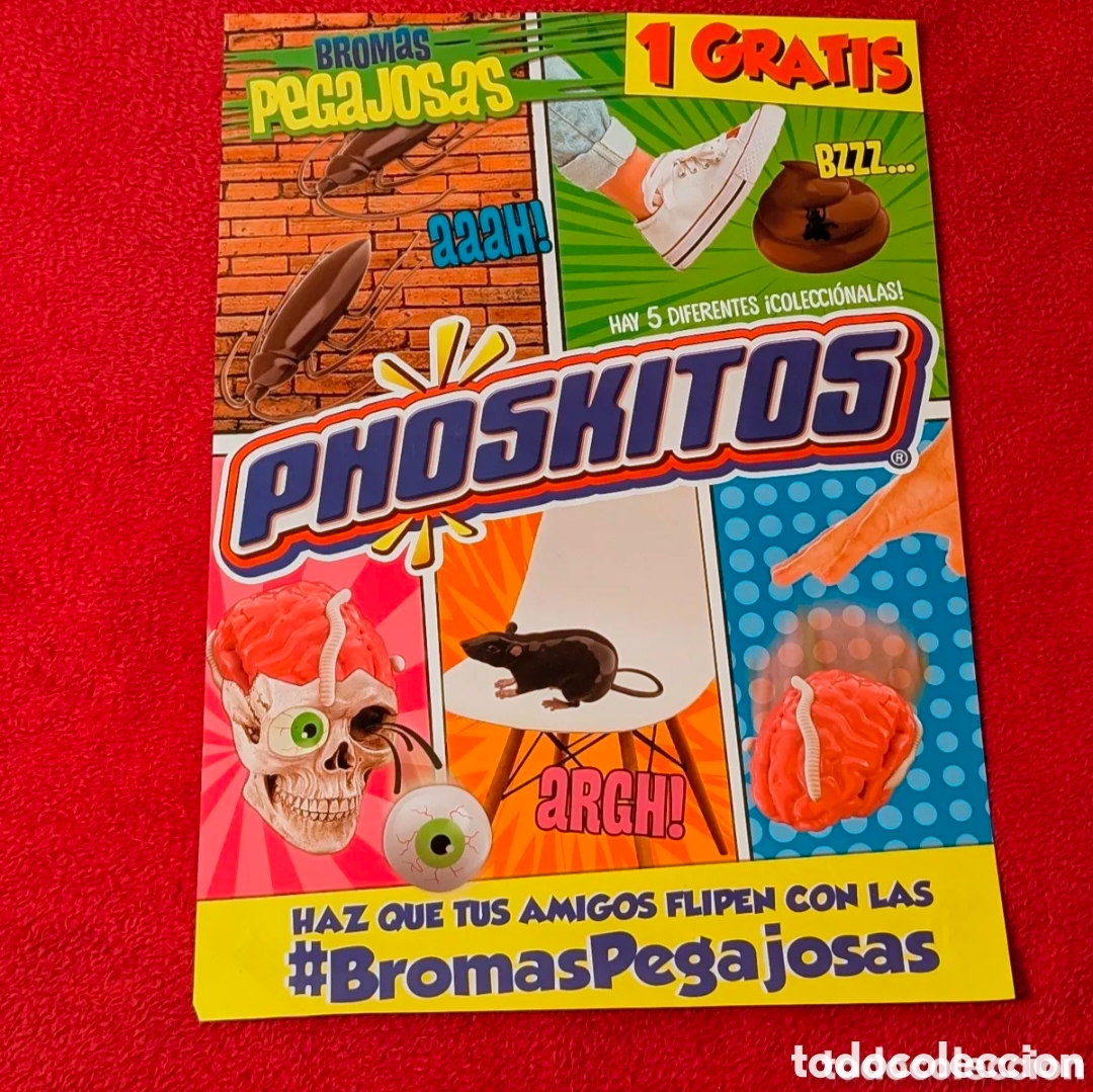 Coleccionismo de carteles: Phoskitos p&oacute;ster cromos figuras Bromas Pegajosas. Pastelitos