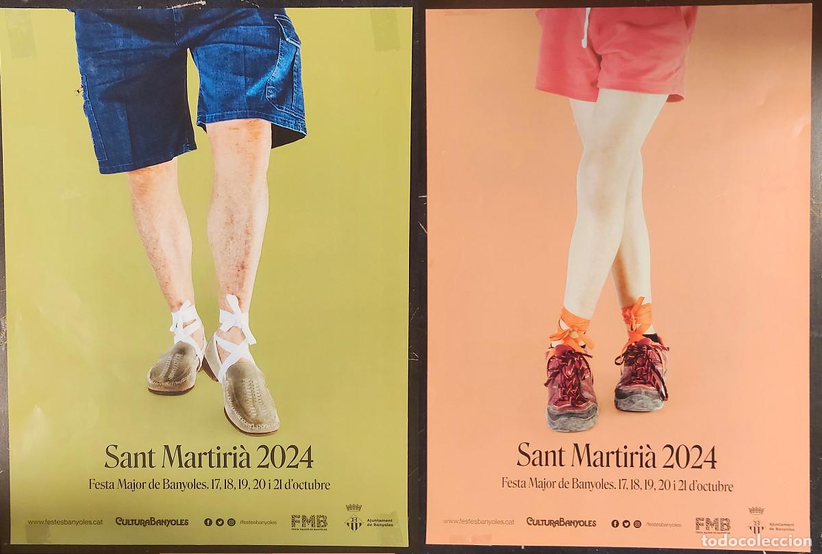 Coleccionismo de carteles: 2 poster o carteles Festa Major de Sant Martiri&agrave; 2024 - Banyoles