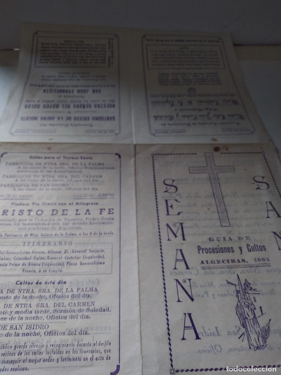Coleccionismo de carteles: GUIA DE PROCESIONES Y CULTOS ALGECIRAS 1964