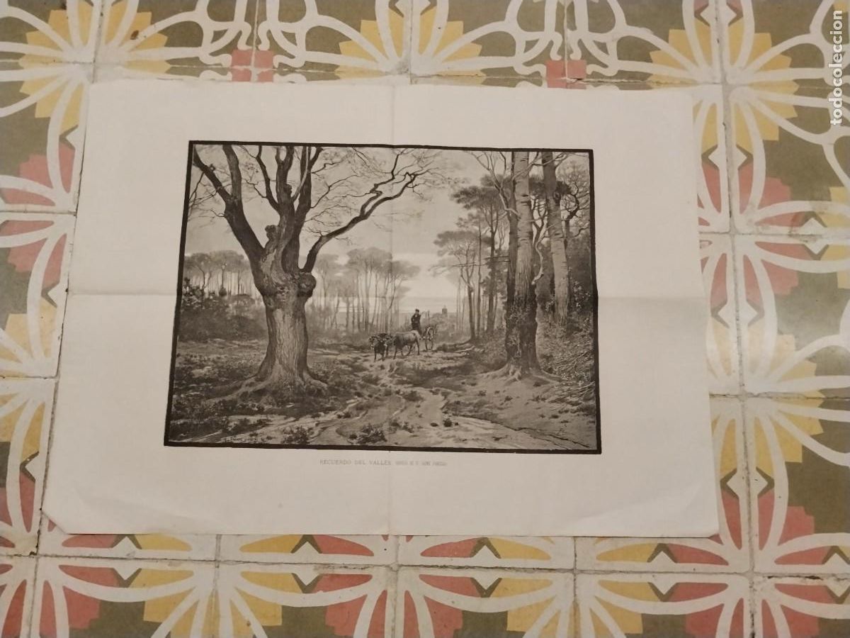 Coleccionismo de carteles: RECUERDO DEL VALLES DIBUJO CE DKN JAIME PAHISSA MEDIDAS 76 X 54 CM A&Ntilde;O 1886