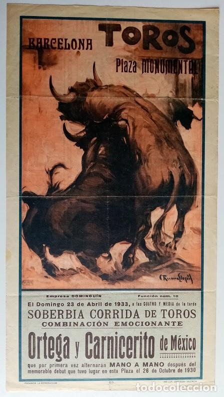 Poster collecting: Plaza Toros Monumental 23 de abril de 1933 - Ortega y Carnicerito de M&eacute;xico mano a mano
