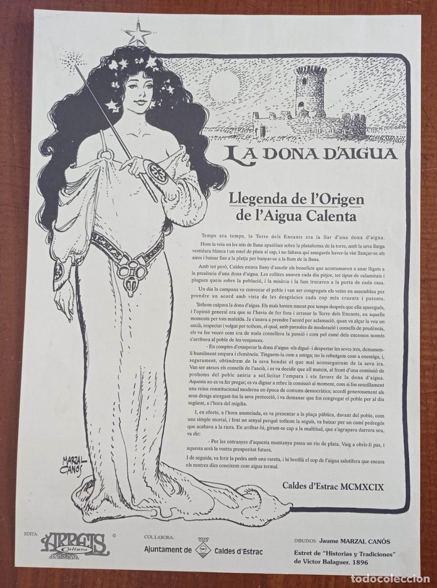 Coleccionismo de carteles: LA DONA D'AIGUA. LLEGENDA DE L'ORIGEN DE L'AIGUA CALENTA .CALDES D'ESTRAC 1999 MARZAL CAN&Oacute;SS