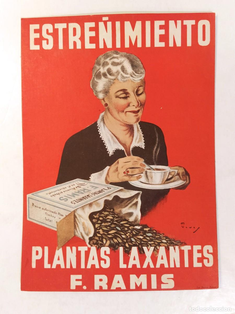 Coleccionismo de carteles: PLANTAS LAXANTES F. RAMIS PARA EL ESTRE&Ntilde;IMIENTO - CARTEL ANTIGUO - DISPLAY -VER FOTOS