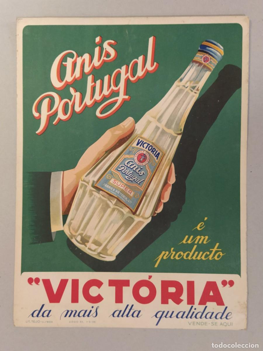 Coleccionismo de carteles: ANIS PORTUGAL VICTORIA - CARTEL ANTIGUO -VER FOTOS