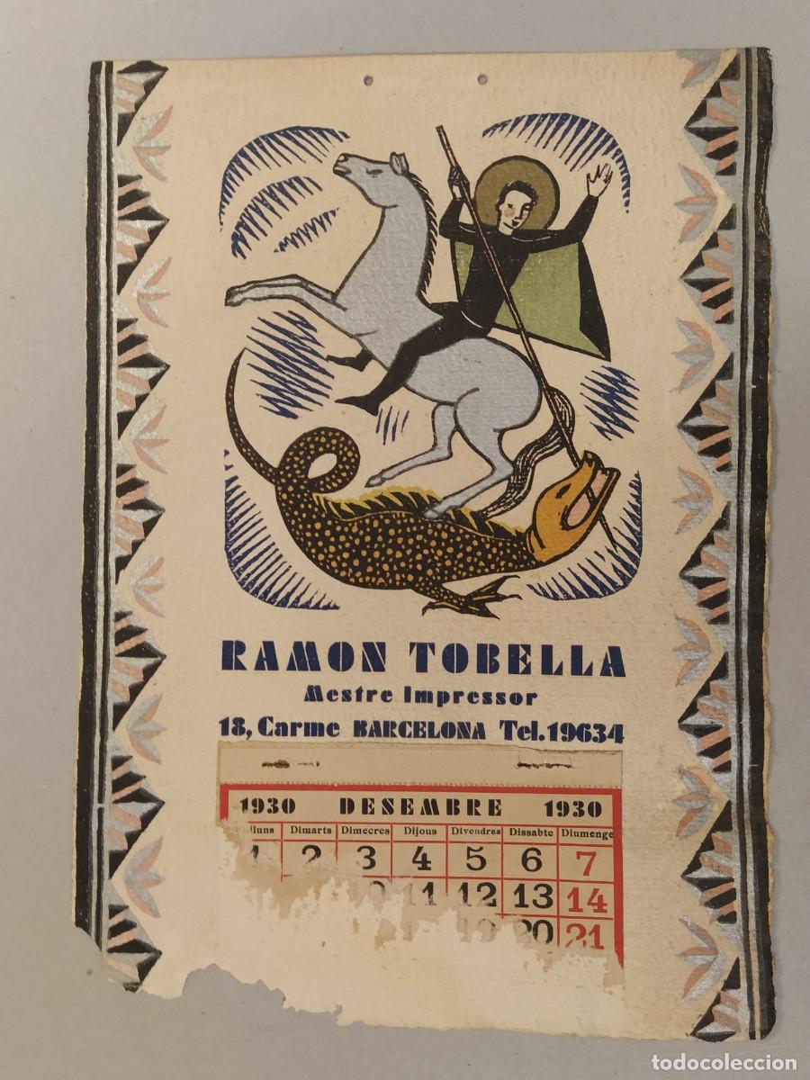 Coleccionismo de carteles: SANT JORDI - RAMON TOBELLA - BARCELONA - A&Ntilde;O 1930 - CARTEL ANTIGUO -VER FOTOS