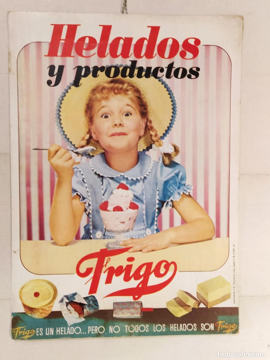 Coleccionismo de carteles: HELADOS Y PRODUCTOS FRIGO - A&Ntilde;OS 50 - 60 - CARTEL ANTIGUO -CART&Oacute;N- PUBLICIDAD -VER FOTOS