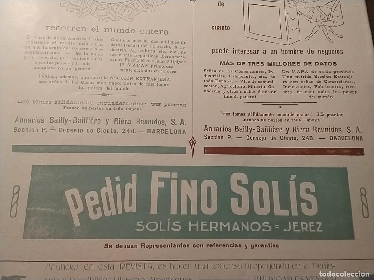Coleccionismo de carteles: PEDID FINO SOLIS SOLIS HERMANOS JEREZ HOJA REVISTA A&Ntilde;O 1924