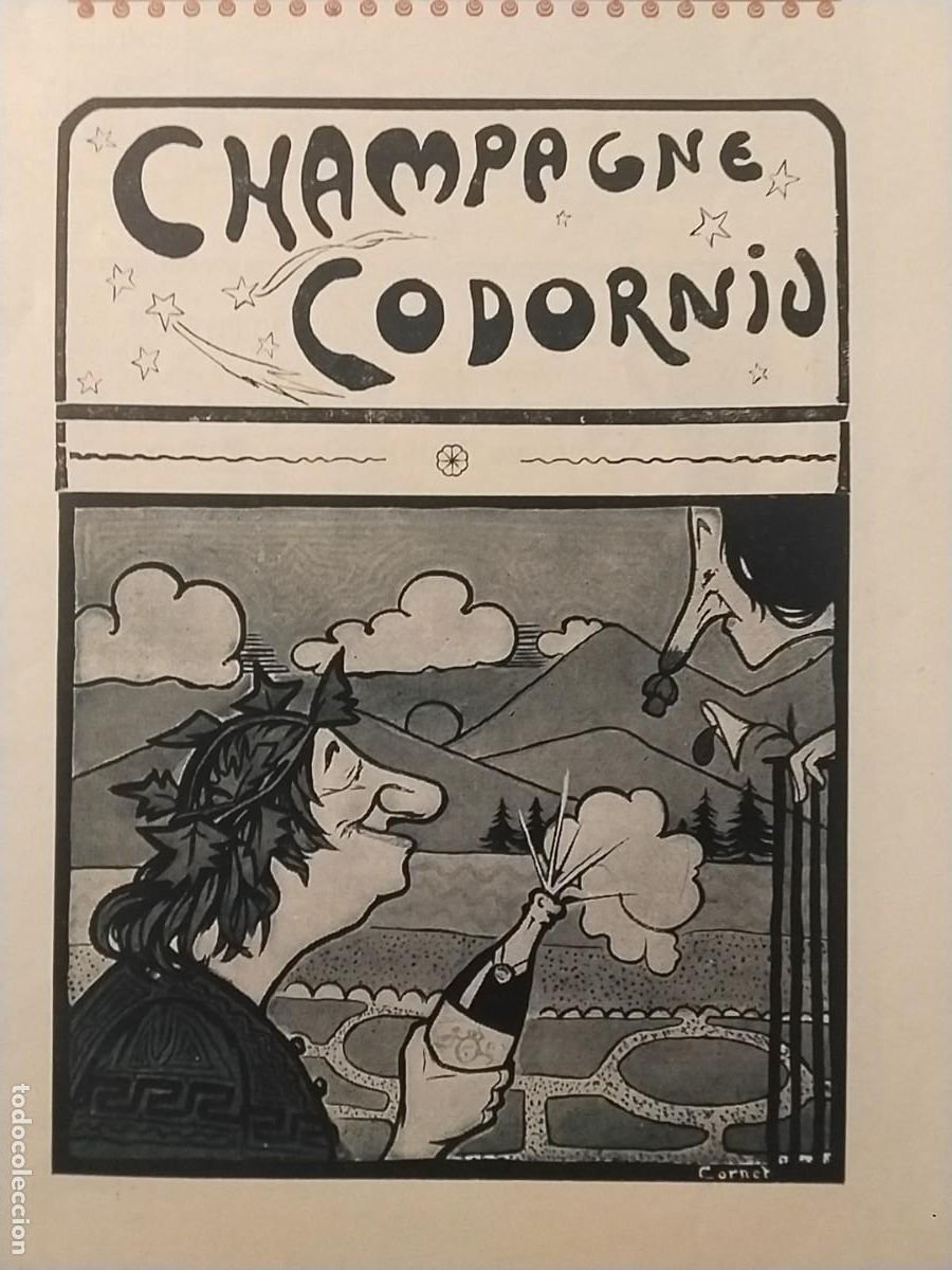 Coleccionismo de carteles: CHAMPAGNE CODORNIU HOJA REVISTA A&Ntilde;O 1902