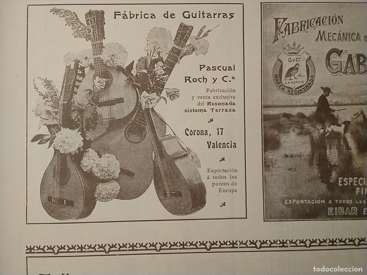 Coleccionismo de carteles: FABRICA DE GUITARRAS PASCUAL ROCH VALENCIA RESONADA SISTEMA TERRAZA HOJA REVISTA A&Ntilde;O 1902