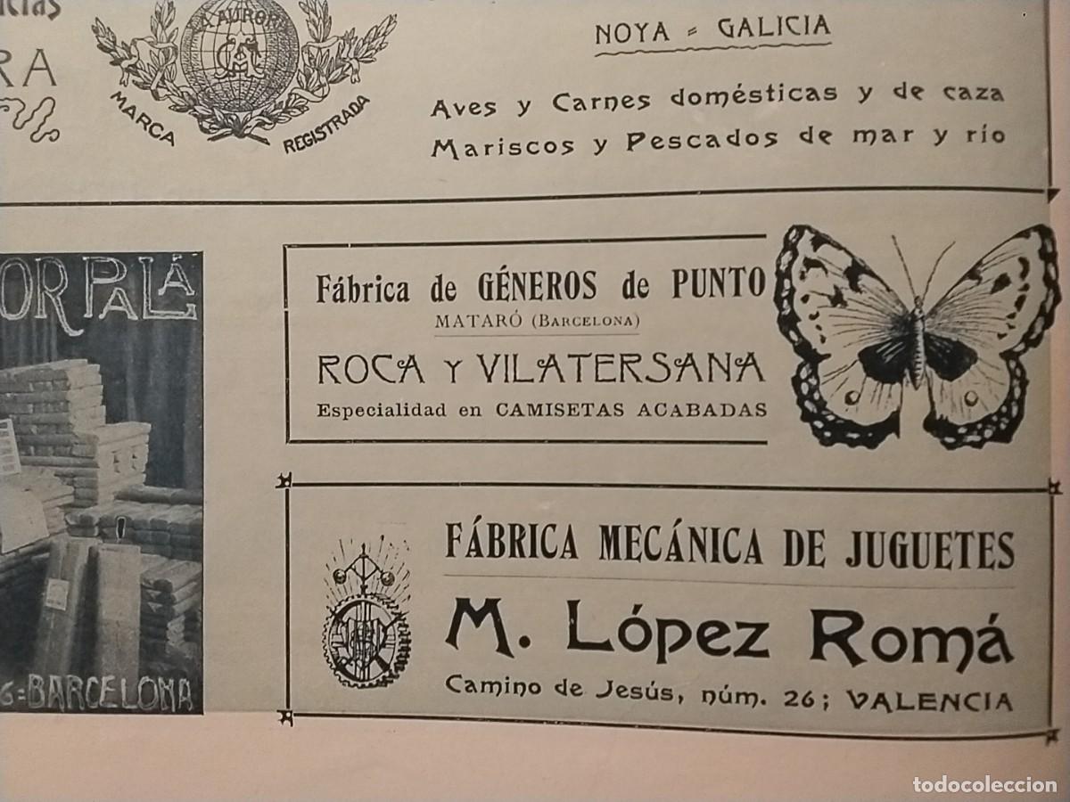 Coleccionismo de carteles: FABRICA MECANICA DE JUGUETES M.LOPEZ ROMA VALENCIA HOJA REVISTA A&Ntilde;O 1902
