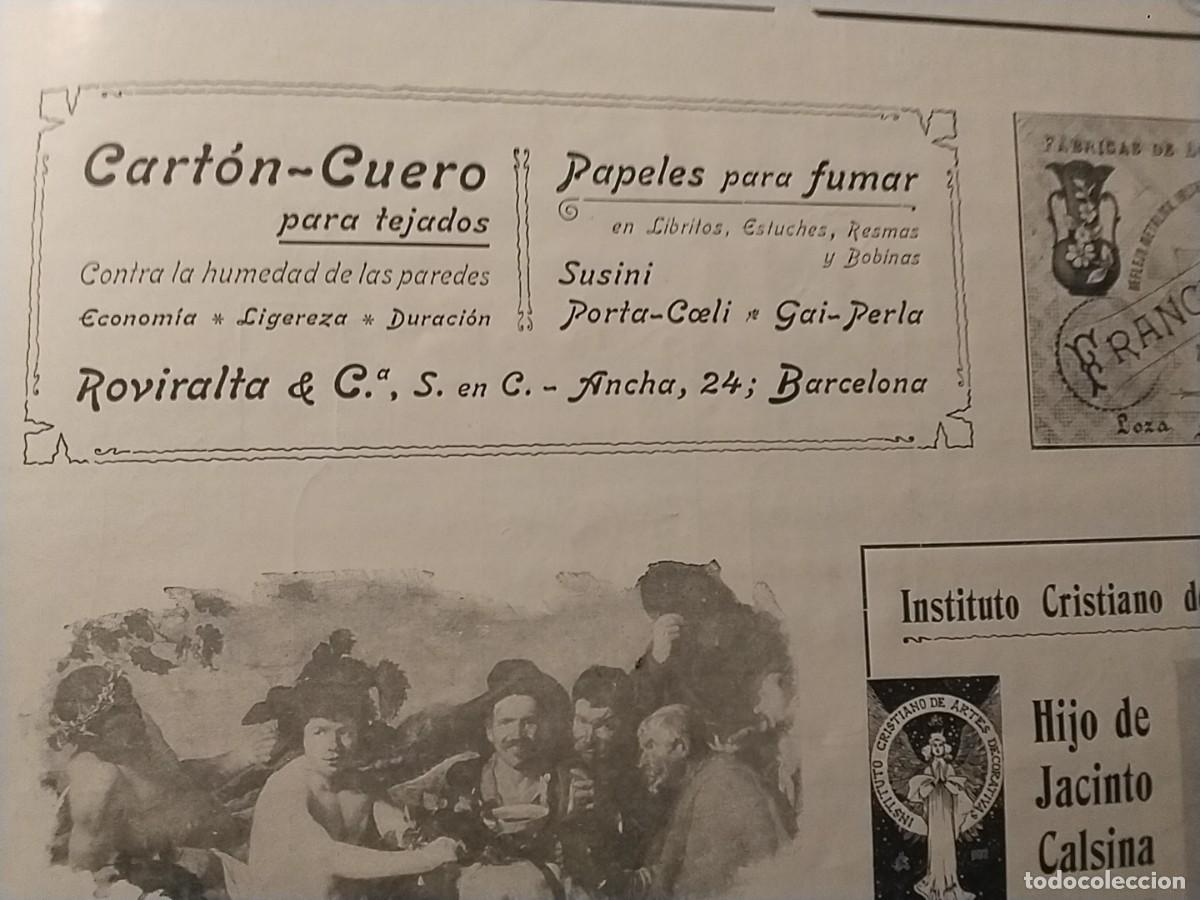 Coleccionismo de carteles: PAPELES PARA FUMAR SUSINI PORTA-COELI GAI-PERLA ROVIRALTA & COMPA&Ntilde;IA BARCELONA HOJA REVISTA A&Ntilde;O 1903