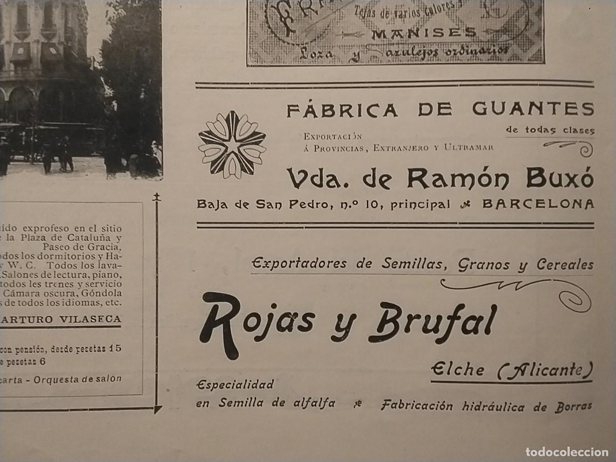 Coleccionismo de carteles: FABRICA DE GUANTES DE PIEL DE TODAS CLASES VIUDA DE RAMON BUXO BARCELONA HOJA A&Ntilde;O 1903