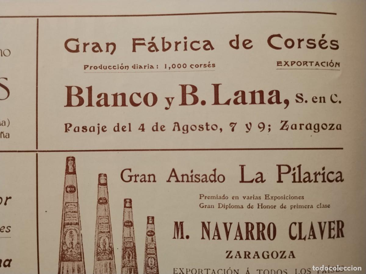 Coleccionismo de carteles: GRAN FABRICA DE CORSES BLANCO Y LANA ZARAGOZA HOJA REVISTA A&Ntilde;O 1903