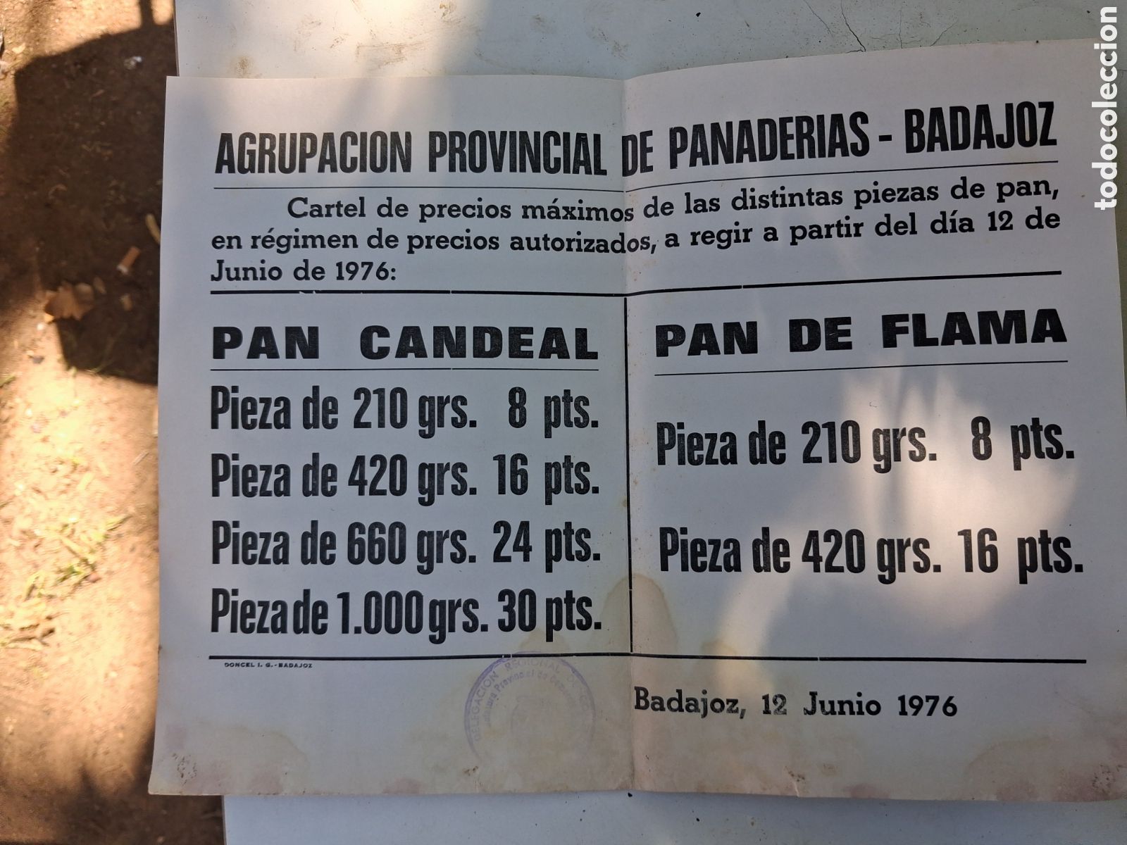 Coleccionismo de carteles: CARTEL PROVINCIAL DE PANADERIAS