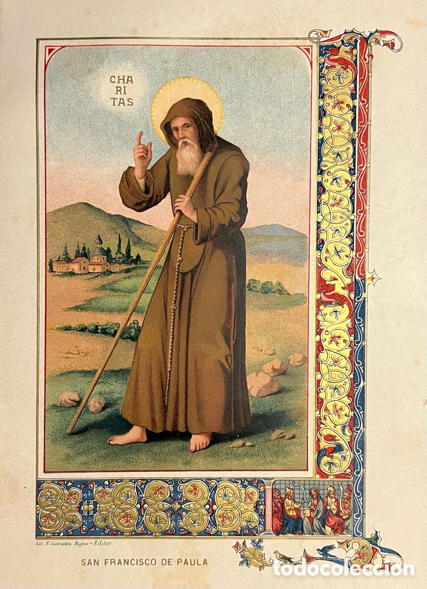 Collectionnisme d'affiches: SAN FRANCISCO DE PAULA.. Lit., Felipe Gonzalez Rojas (h.1900?) Med&iacute;das: 19 x 29 cm.,
