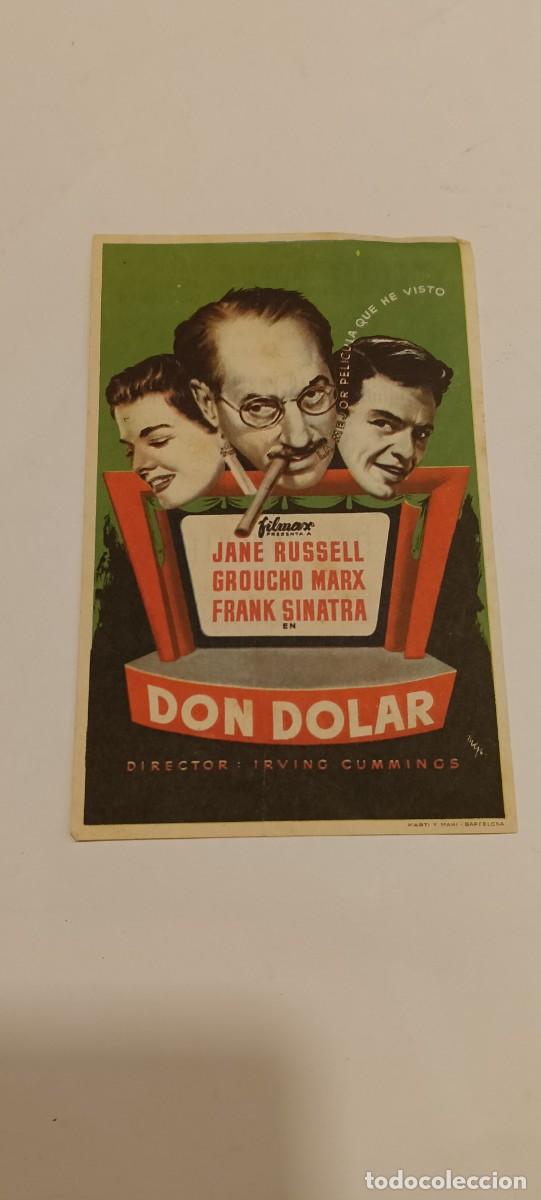 Poster collecting: PROSPECTO DE CINE DON DOLAR - GROUCHO MARX FRANK SINATRA JANE RUSSELL - CINE IRIS SANT JOAN LES FONT