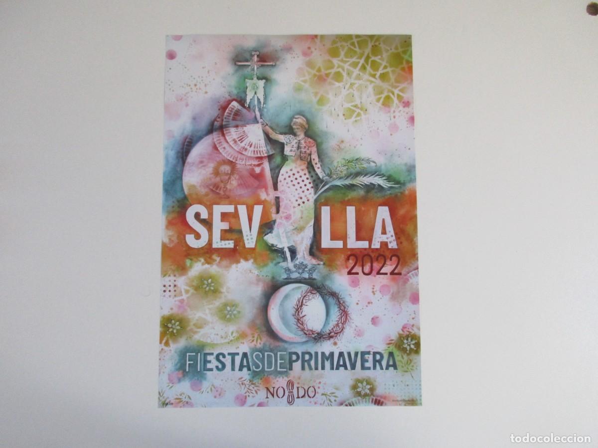 Colecionismo de cartazes: CARTEL 45 x 30.5 CM - SEVILLA CARTEL OFICIAL FIESTAS DE PRIMAVERA A&Ntilde;O 2022 - MAR&Iacute;A TAPIA