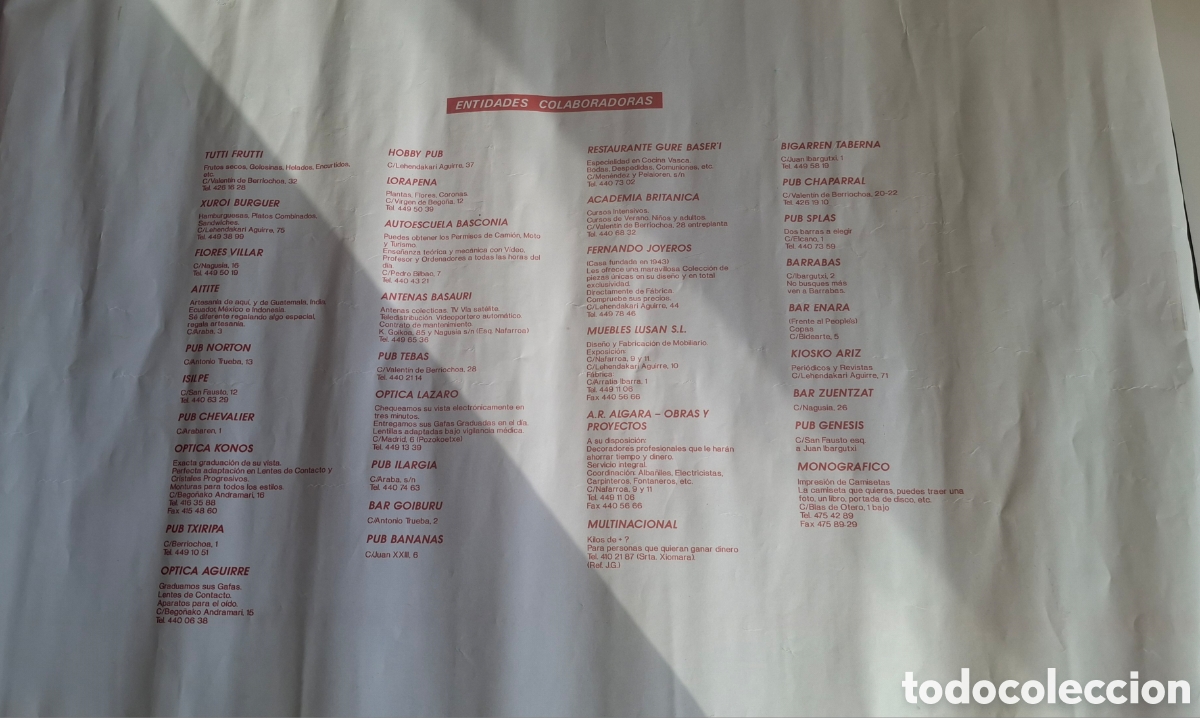 Coleccionismo de carteles: BASAURI. SIMP&Aacute;TICO Y ORIGINAL PLANO A&Ntilde;OS 80 - Foto 5