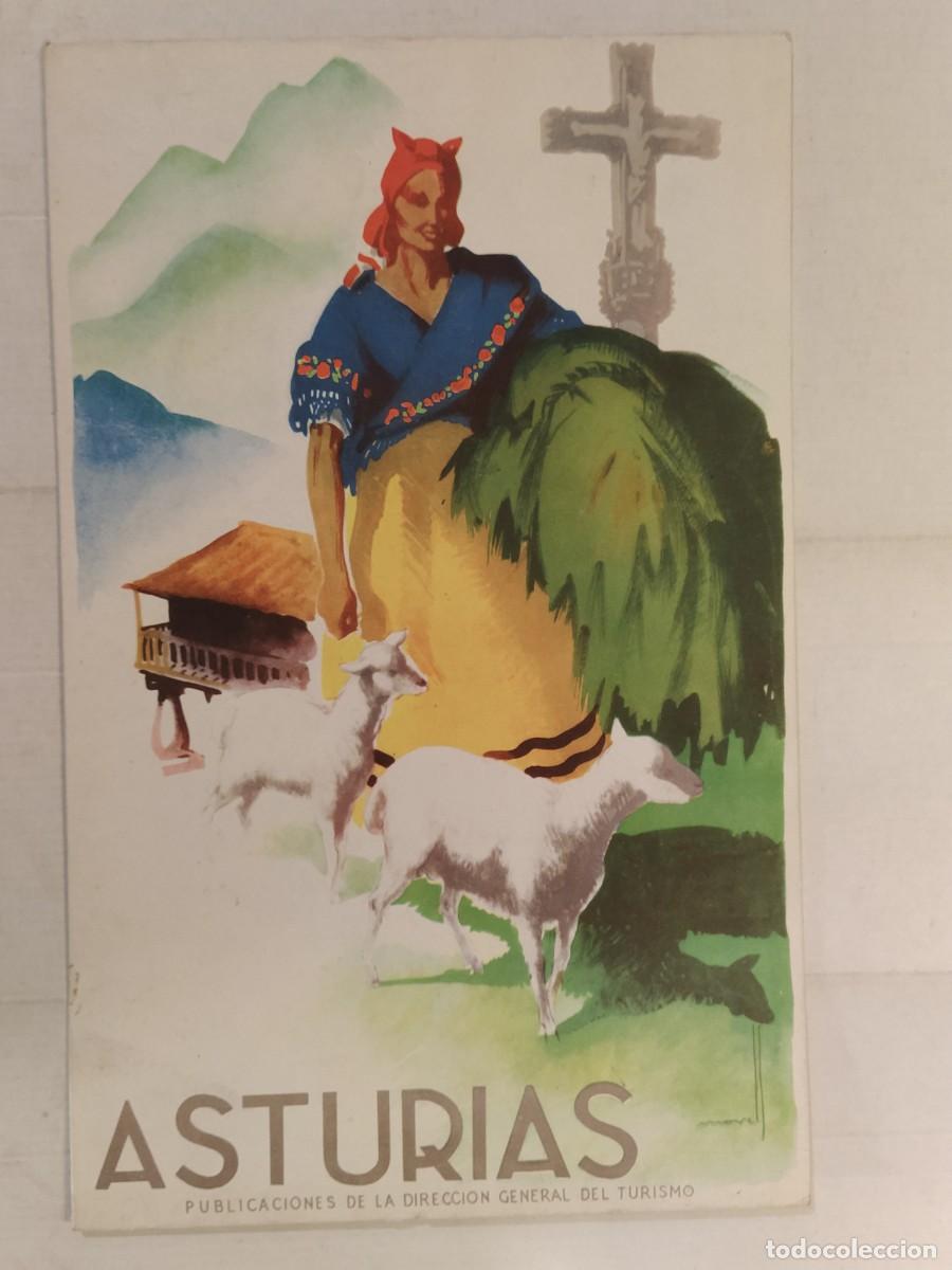 Sammeln von Plakaten: ASTURIAS - TURISMO - ILUSTRADO POR MORELL - CARTEL ANTIGUO ORIGINAL - DISPLAY CART&Oacute;N - PUBLICIDAD
