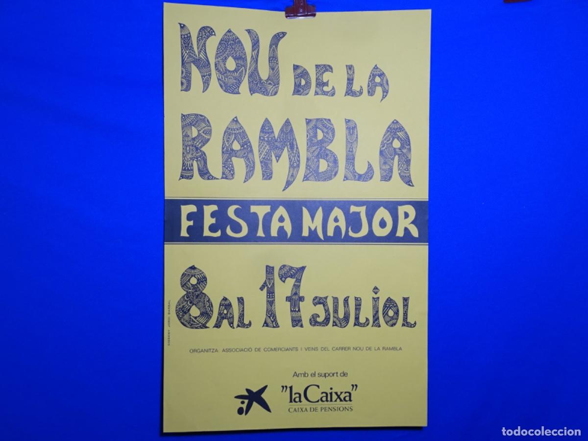 Coleccionismo de carteles: CARTEL FESTA MAJOR NOU DE LA RAMBLA DISSENY JORDI BARBAL.