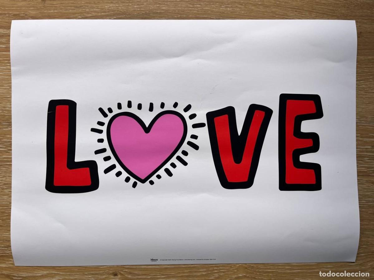 Coleccionismo de carteles: Keith Haring &ndash; LOVE | Cartel original MOCO Museum Barcelona