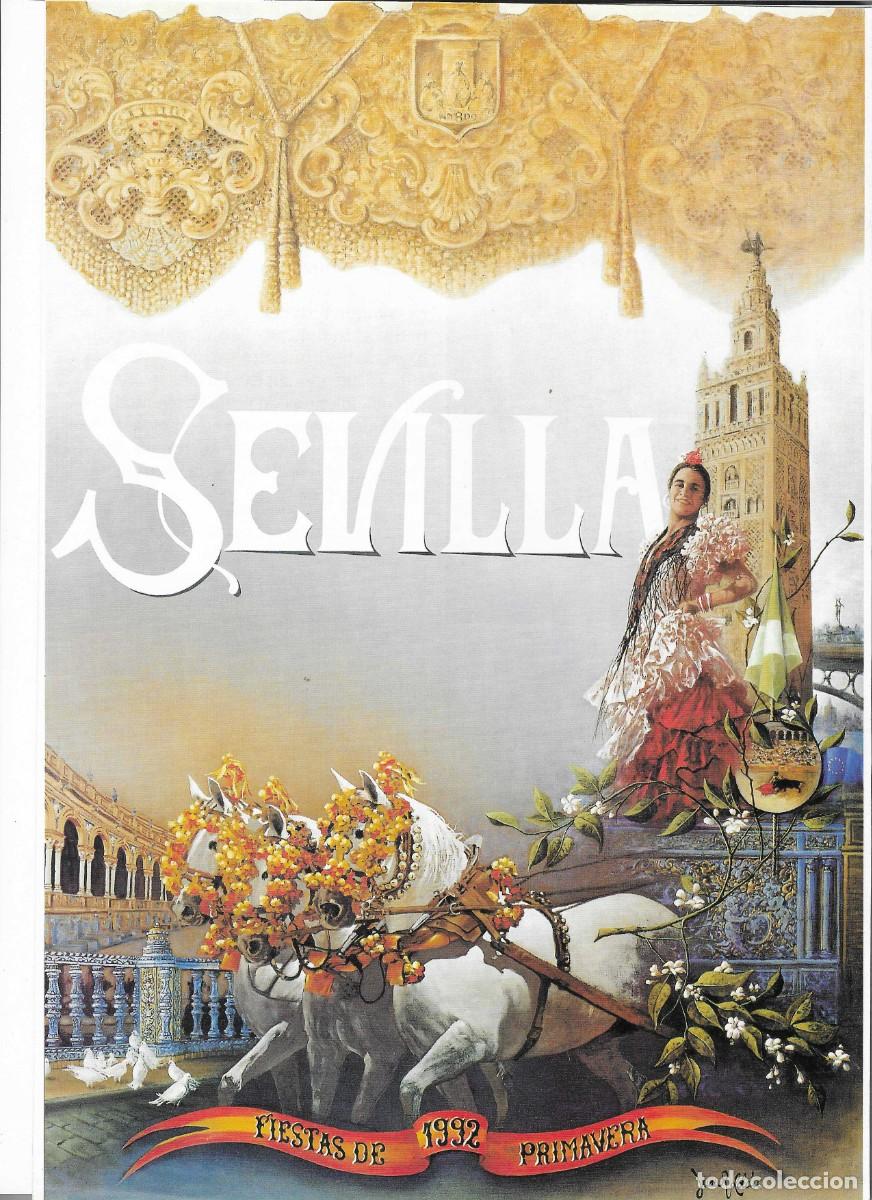 Coleccionismo de carteles: CARTEL FIESTAS DE 1992 PRIMAVERA SEVILLA (21 X 30 CENTIMETROS)
