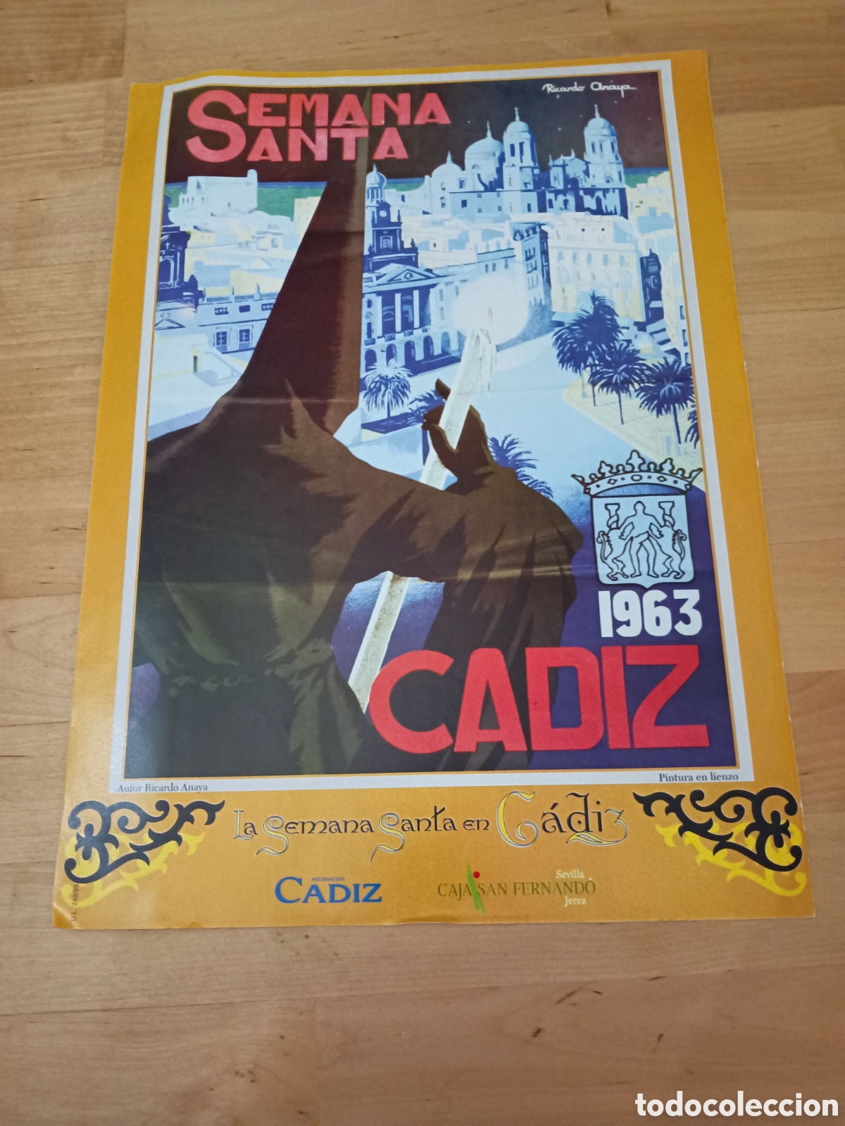 Coleccionismo de carteles: L&Aacute;MINA LA SEMANA SANTA EN C&Aacute;DIZ - C&Aacute;DIZ INFORMACI&Oacute;N Y CAJA SAN FERNANDO