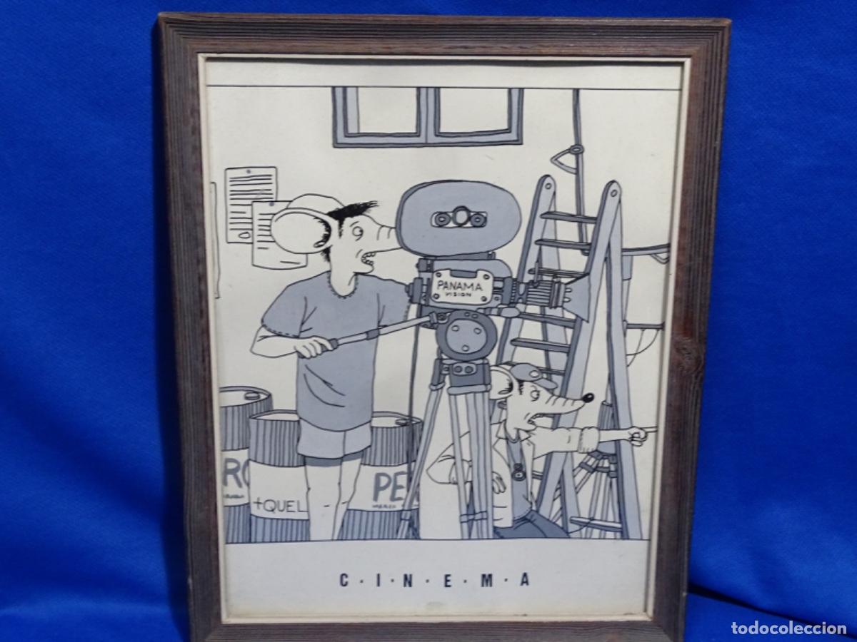 Coleccionismo de carteles: CARTEL PANAMA VISION CINEMA. +QUEL, MIQUEL FARRES (OLOT 1968).