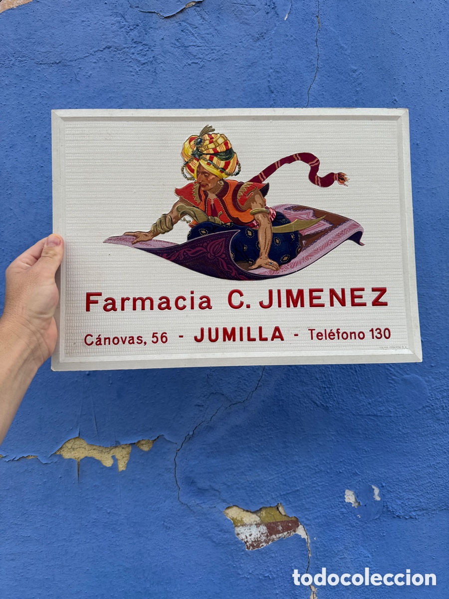 Coleccionismo de carteles: Antiguo cartel troquelado farmacia - Jules Gerzon