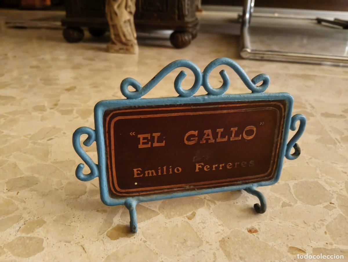 Coleccionismo de carteles: ANTIGUO CARTEL DE SOBREMESA DEL CANTAOR EMILIO FERRERES &rdquo; EL GALLO &rdquo; - COPLAS Y JOTAS - CHERT