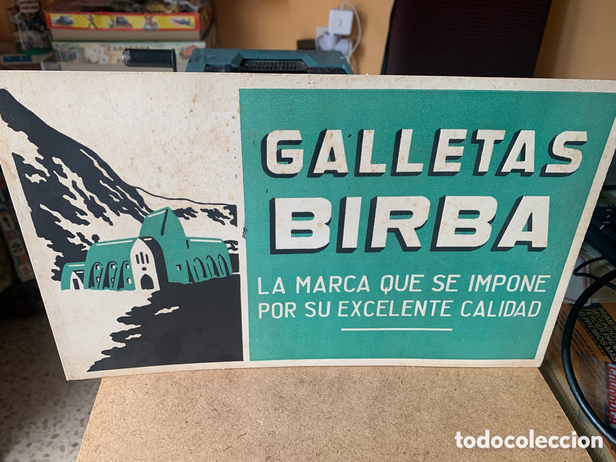 Coleccionismo de carteles: DISPLAY DE CART&Oacute;N DE GALLETAS BIRBA. A&Ntilde;OS 60/70.