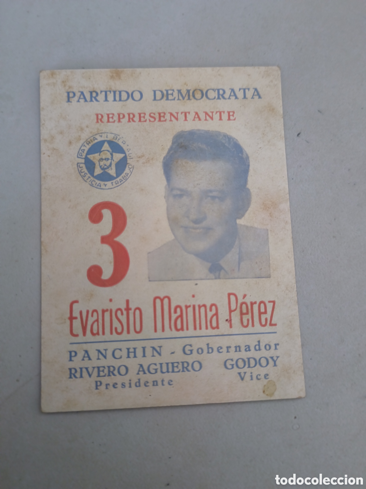 Coleccionismo de carteles: Cuba,tarjeta propaganda electoral partido dem&oacute;crata.