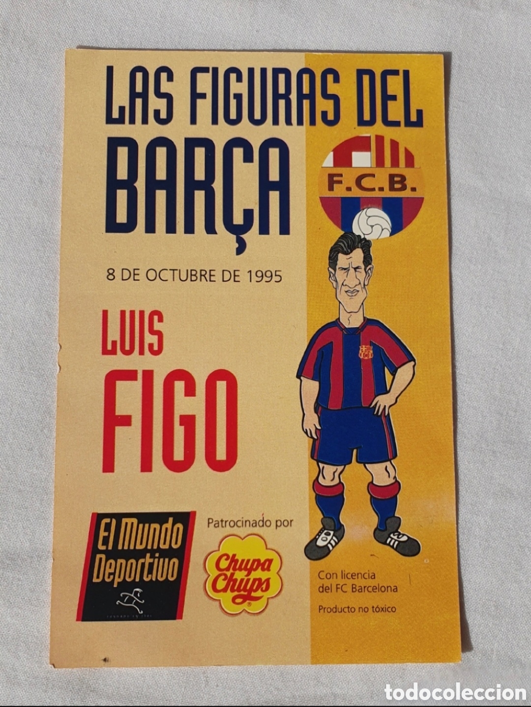 Coleccionismo de carteles: Ficha coleccionable Luis Figo (1995)